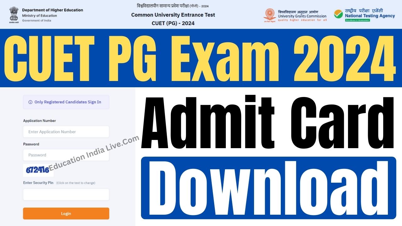 CUET PG Admit Card 2024 Download Education India